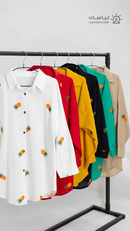 مانتو آناناسی دکمه دار قد 80