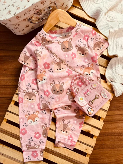 ست آستین کوتاه و شلوار بهاری