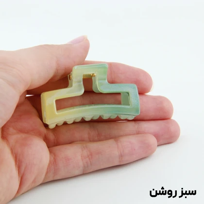کلیپس دخترانه مدل مستطیلی کوچک دو رنگ
