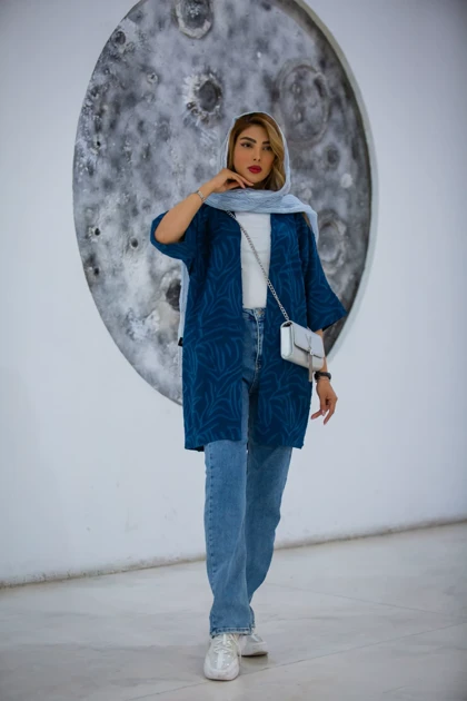 مانتو ژاکارد دو جیب نگار