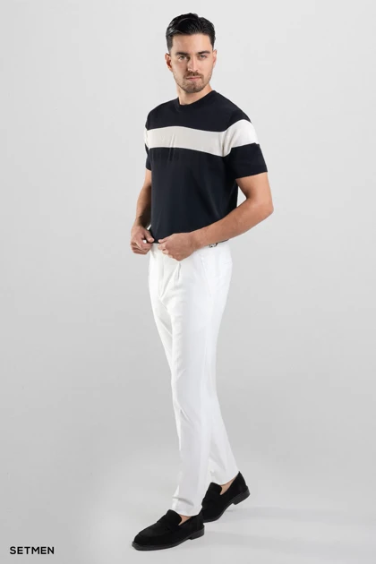 تیشرت مردانه یقه گرد بافت اولد مانی