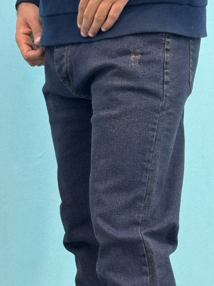 شلوار جین راسته مردانه رنگ نوک مدادی مخصوص افراد کلاسیک پوش / بدون زاپ