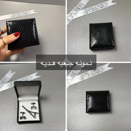 دکمه سردست و گیره کراوات دودی لورنزو کد 1303