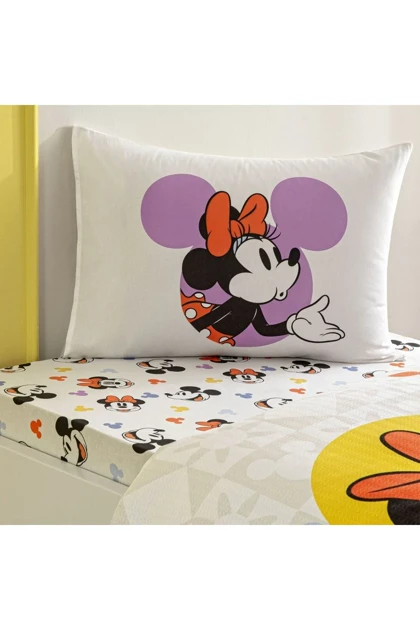 روتختی پیکه یک نفره Taç مدل Disney Minnie&Mickey Botanic پنبه‌ای - چندرنگ