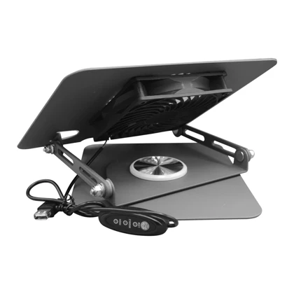 استند فلزی تاشو و فن خنک کننده لپتاپ گرین لاین مدل GNAD360STDBK