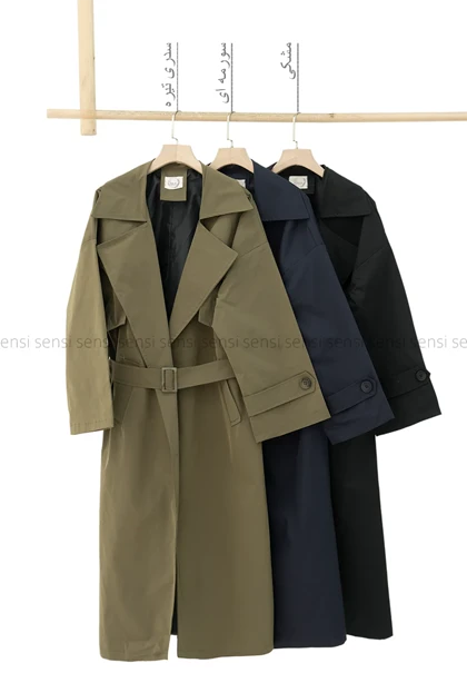 بارانی آستر دارپشت چاک‌دار@@ کد1004287