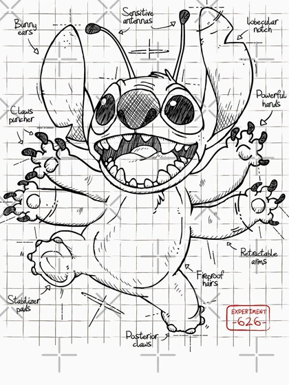 تیشرت لیلو و استیچ | Experiment 626 - Fanart کد 231320
