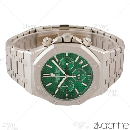 ساعت اودمار پیگه (AP) مردانه سه موتوره سیلور صفحه سبز 104321