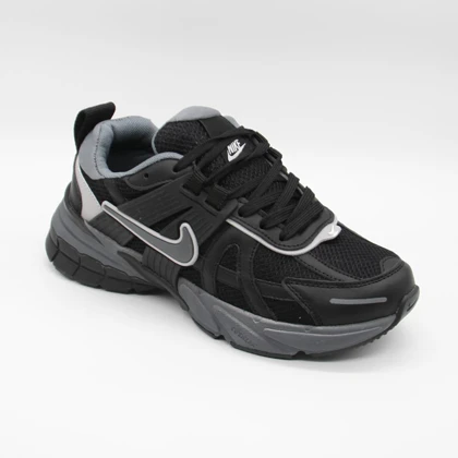 کتانی نایک V2K مشکی طوسی زنانه کد 6869