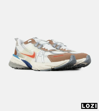 کفش کتانی مردانه و زنانه سفید قرمز قهوه ای Nike cushlon مدل 7600