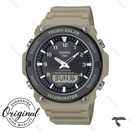 ساعت کاسیو مردانه AQ-S820W-5AV اصل خاکی Casio-11848-G