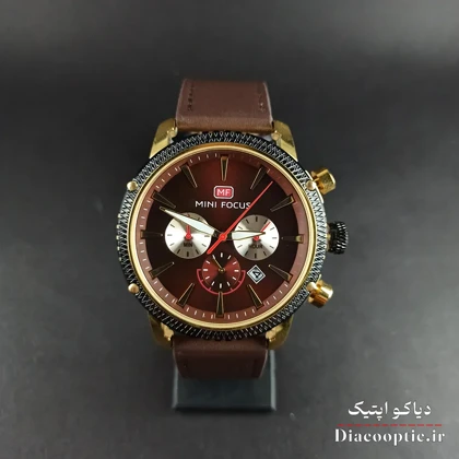 ساعت مچی مردانه اورجینال موتور ژاپن برند مینی فوکوس سه موتور مدل Mf0046G.05 بند چرم