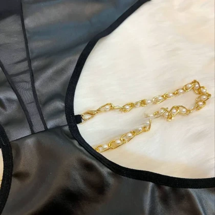 بادی حریر چرمی زنجیردار ویتاریتا کد 418