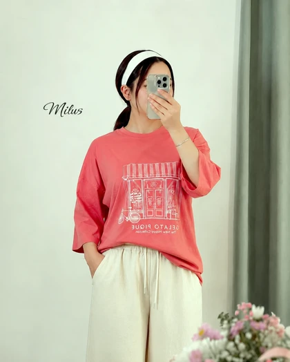 تیشرت باکسی بیسیک ژلاتو