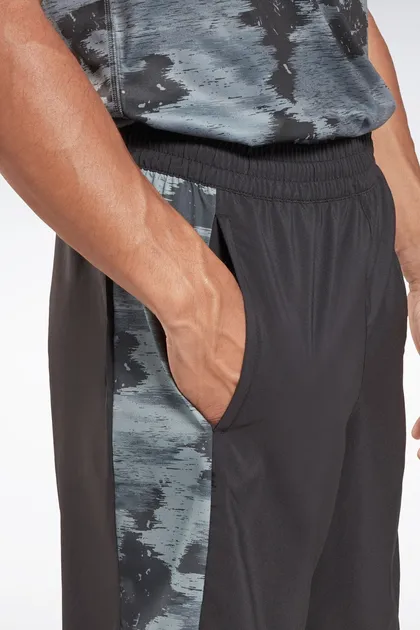 شورت مردانه مشکی TRAIN CAMO WOVEN SH