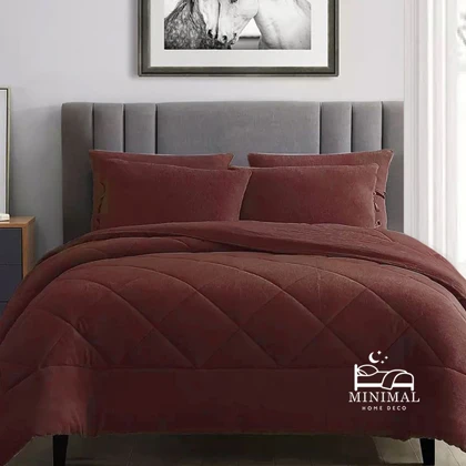 روتختی مینیمال کتان مخمل طرح لوزی