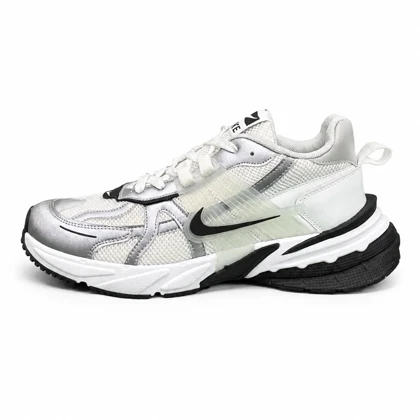 کفش کتانی مردانه بزرگ پا نایکی v2k سفید نقره ای مشکی Nike V2k
