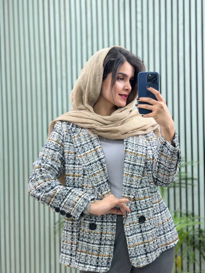 کت مزونی شانل آستردار