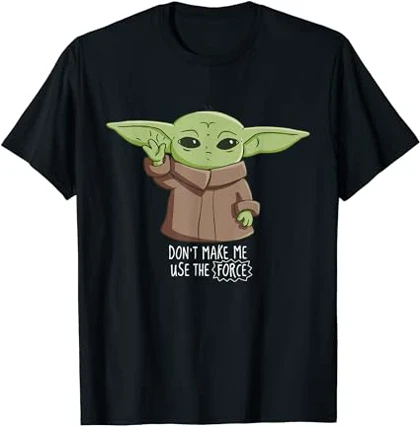تیشرت لانگ دخترانه جنگ ستارگان | تیشرت لانگ دخترانه Star Wars طرح the Child Don't Make Me کد 132062