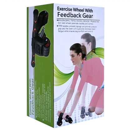 رولر شکم و پهلو مگا فیتنس Mega fitness مدل DB-704 سه چرخ فنردار