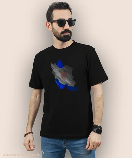 تیشرت مردانه و زنانه اصیل ایرانی طرح نقشه ایران