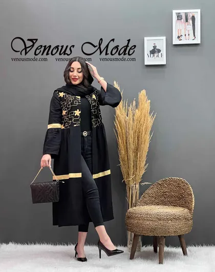 مانتو گلدوزی بلند