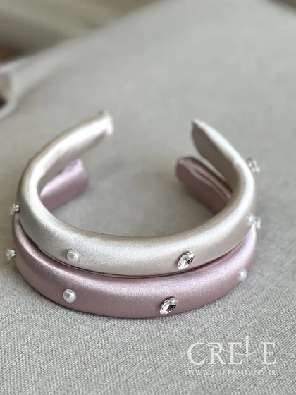 تل ساتن با نگین و مروارید