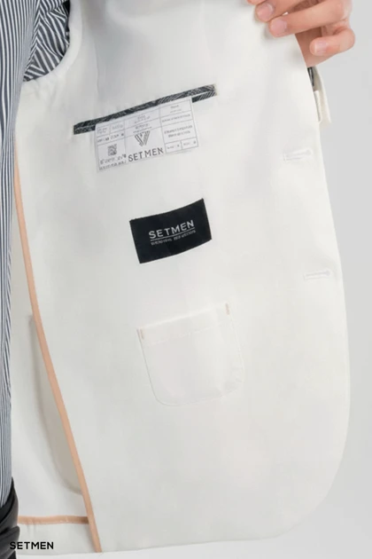 کت تک مردانه نیم آستر دو دکمه یقه ایتالیایی