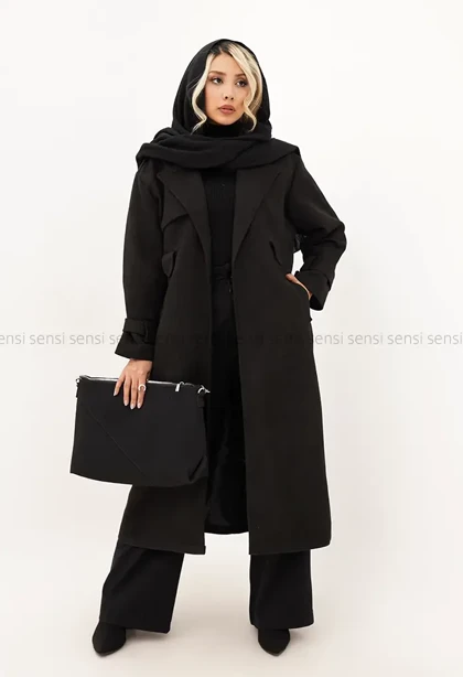 پالتو جیر آستر دار بلند@@ کد1004861