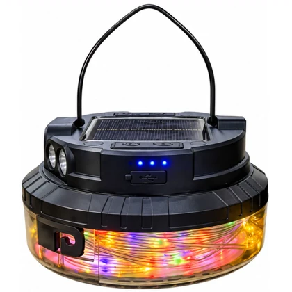 چراغ کمپینگ خورشیدی ریسه ای مدل 8258 با ریسه LED به طول 20 متر