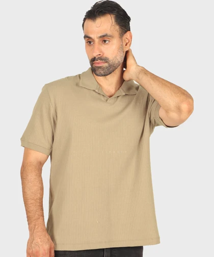تیشرت یقه شکاری مردانه 1756