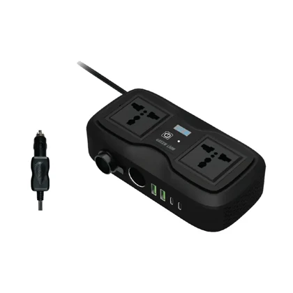 اینورتر فندکی خودرو گرین لاین مدل GC-233 ظرفیت 200 وات