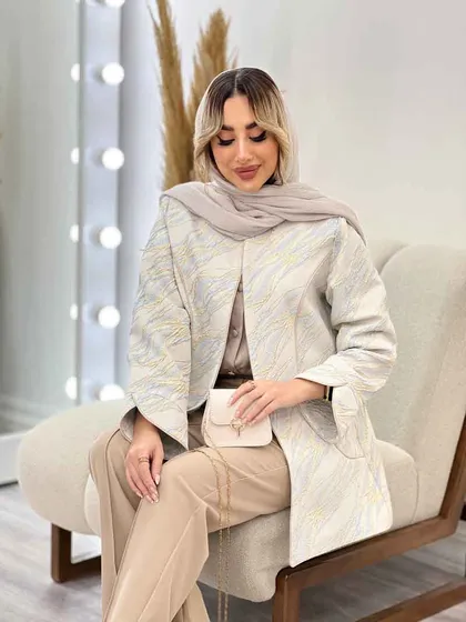 مانتو ژاکارد جلو باز