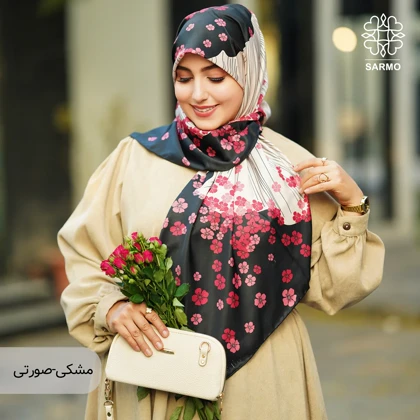 روسری ابریشم توییل شکوفه
