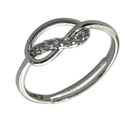 انگشتر زنانه شیک با طرح گره ظریف و نگین‌دار