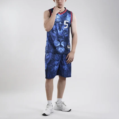 ست رکابی و شلوارک بسکتبالی نایک مدل Nike-DRI FIT-5B084 سرمه ای
