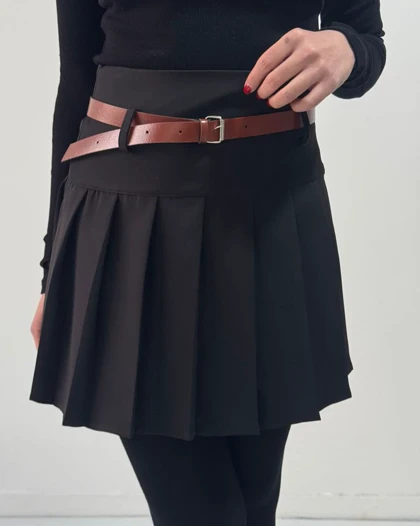 دامن پلیسه کمردار کد 400010