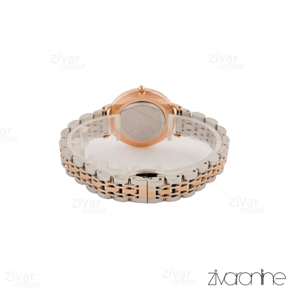 ساعت دنیل ولینگتون زنانه دو رنگ رزگلد نقره ای صفحه سبز 104938