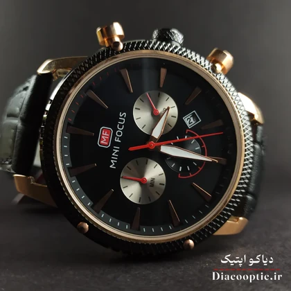 ساعت مچی مردانه اورجینال موتور ژاپنی برند مینی فوکوس سه موتور مدل Mf0010G.01 بند چرم