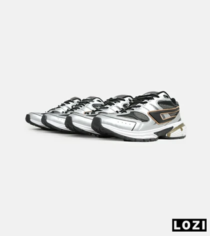 کفش کتانی مردانه نقره ای خاکستری مشکی DIESEL S-SERENDIPITY SPORT مدل 5815