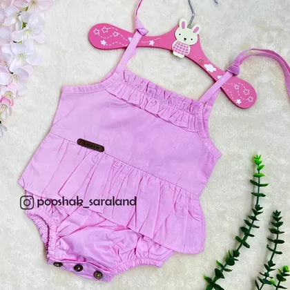 بادی بندی نوزاد دخترانه صورتی