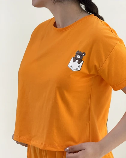 ست کراپ و شورتک خرس