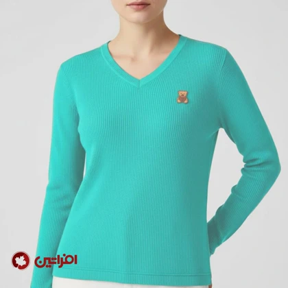 بلوز کبریتی زنانه آستین بلند سبز کد 7574