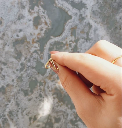 گل گوش طلا مردانه