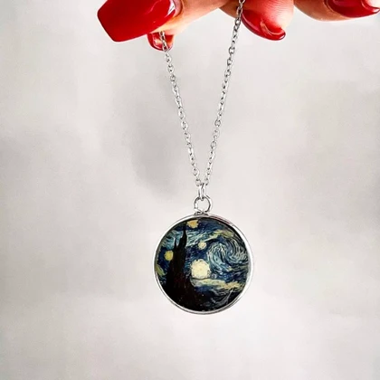 گردنبند دخترانه و پسرانه شبهای پرستاره ونگوگ