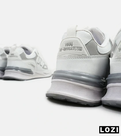 کفش کتانی مردانه سفید طوسی NEW BALANCE yg niubailun