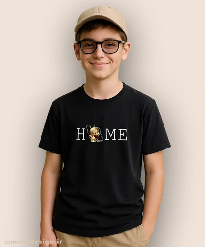 تیشرت بچگانه اصیل ایرانی طرح کوروش بزرگ ترکیب با HOME