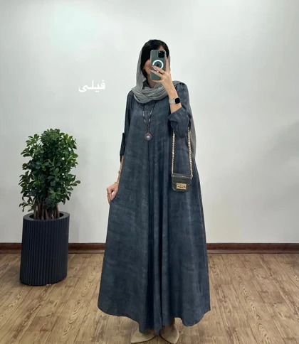 پیراهن مانتویی بلند سوپر کلوش فریال 4