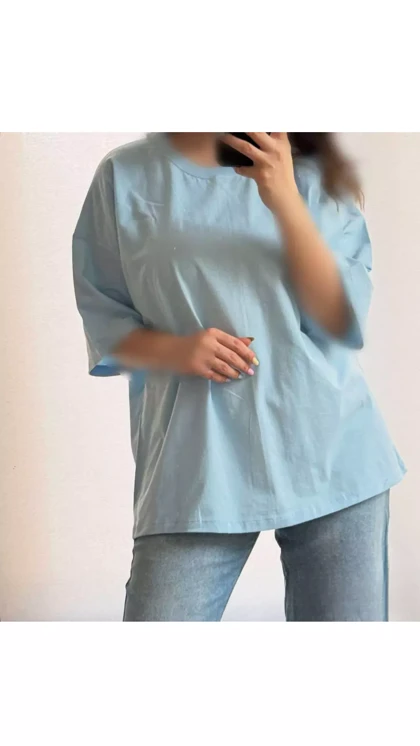 تیشرت باکسی نخ پنبه 37080