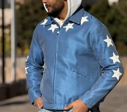 جکت طرح star برند تومارو رنگ آبی 143